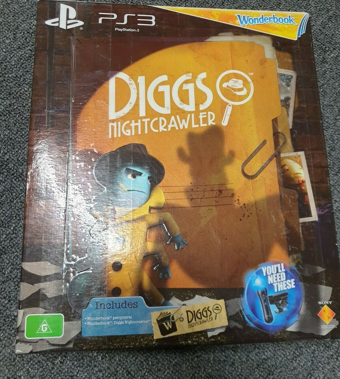 PS3 Wonderbook Diggs Nightcrawler Game only (requires ps move and camera) 