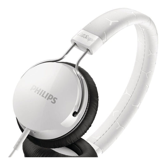 Philips CitiScape Headband Fixie Rich BASS Wired Headphones Mic Headset White