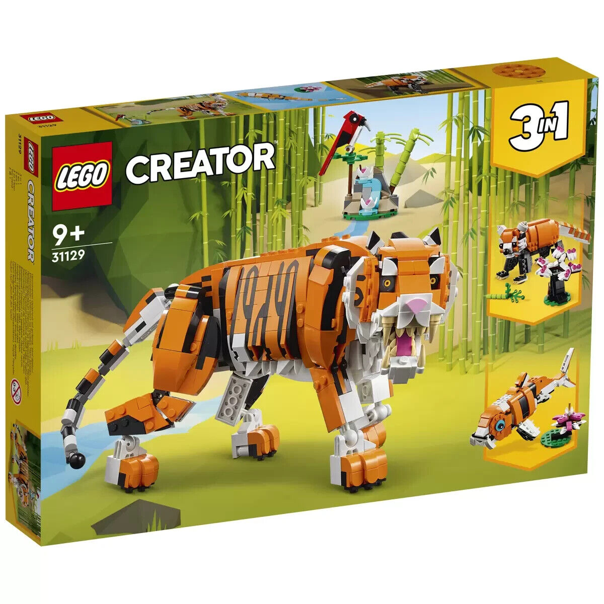 LEGO Creator 3in1 Majestic Tiger 31129 Tiger, Fish, Panda w/ Bird Water Lily
