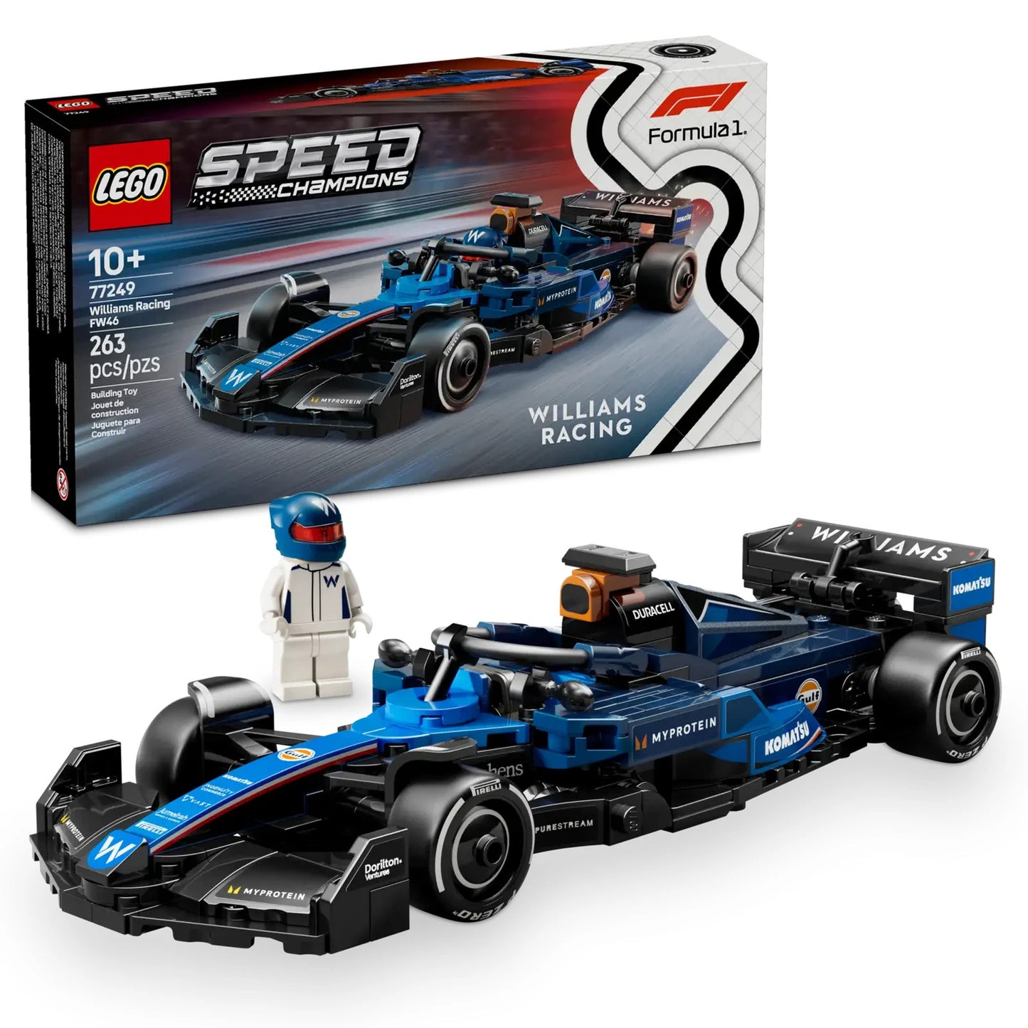 LEGO Speed Champions 77249 – Williams Racing FW46 – Formula 1 Race Car