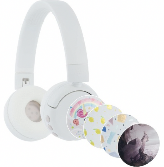 BuddyPhones POPFun Wireless SafeAudio Headphones with Stickers