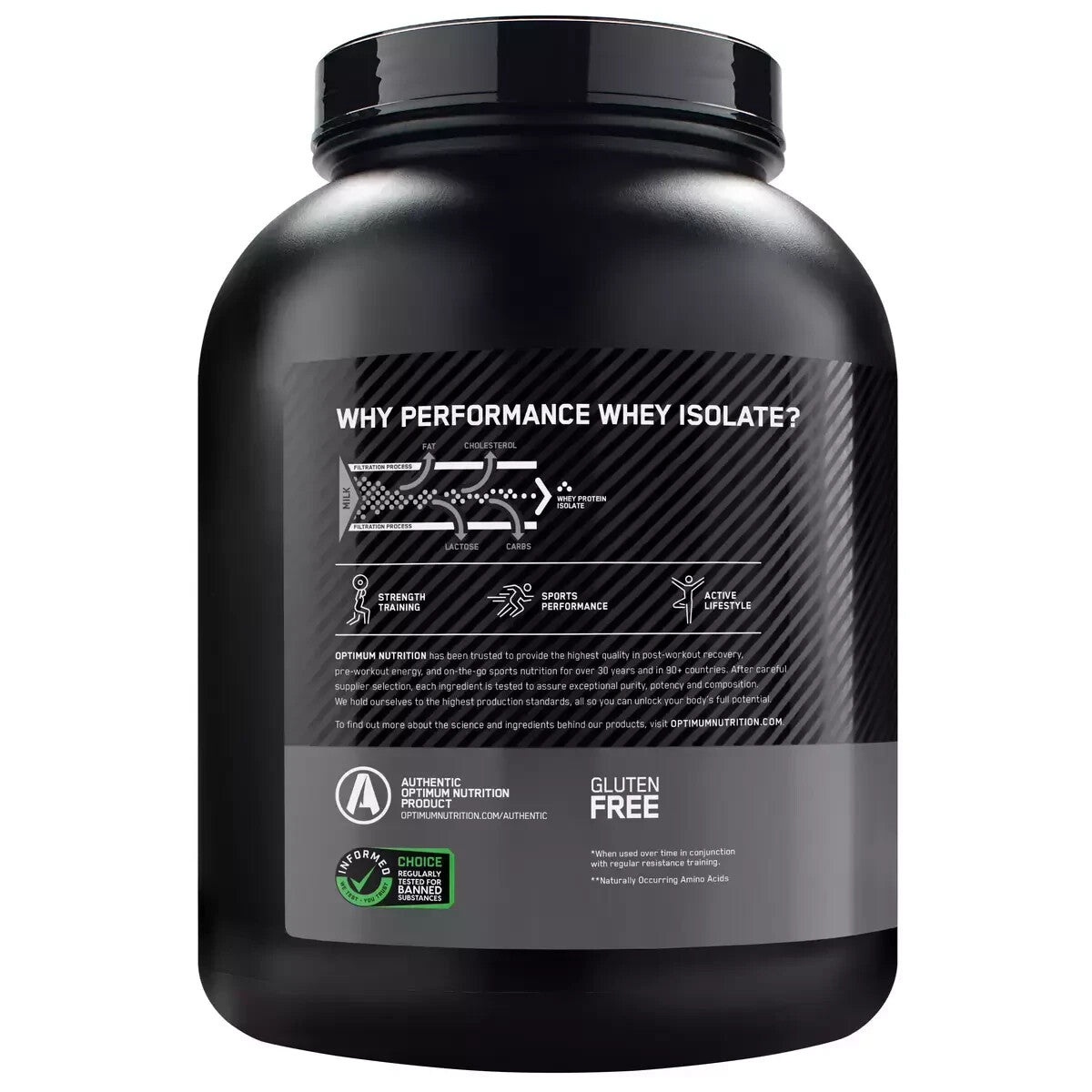Optimum Nutrition Performance Whey Isolate 1.9kg Chocolate Shake Flavor
