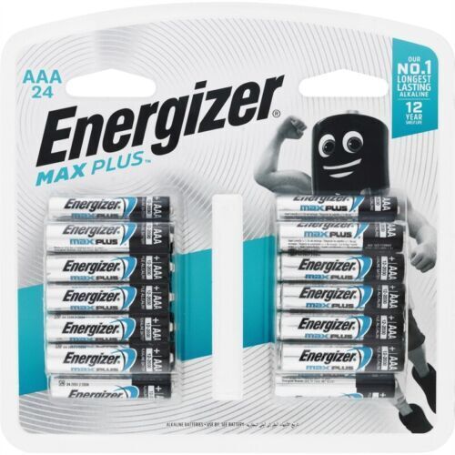 24 / 16 / 12 pack Energizer Max Plus Advanced AAA Batteries