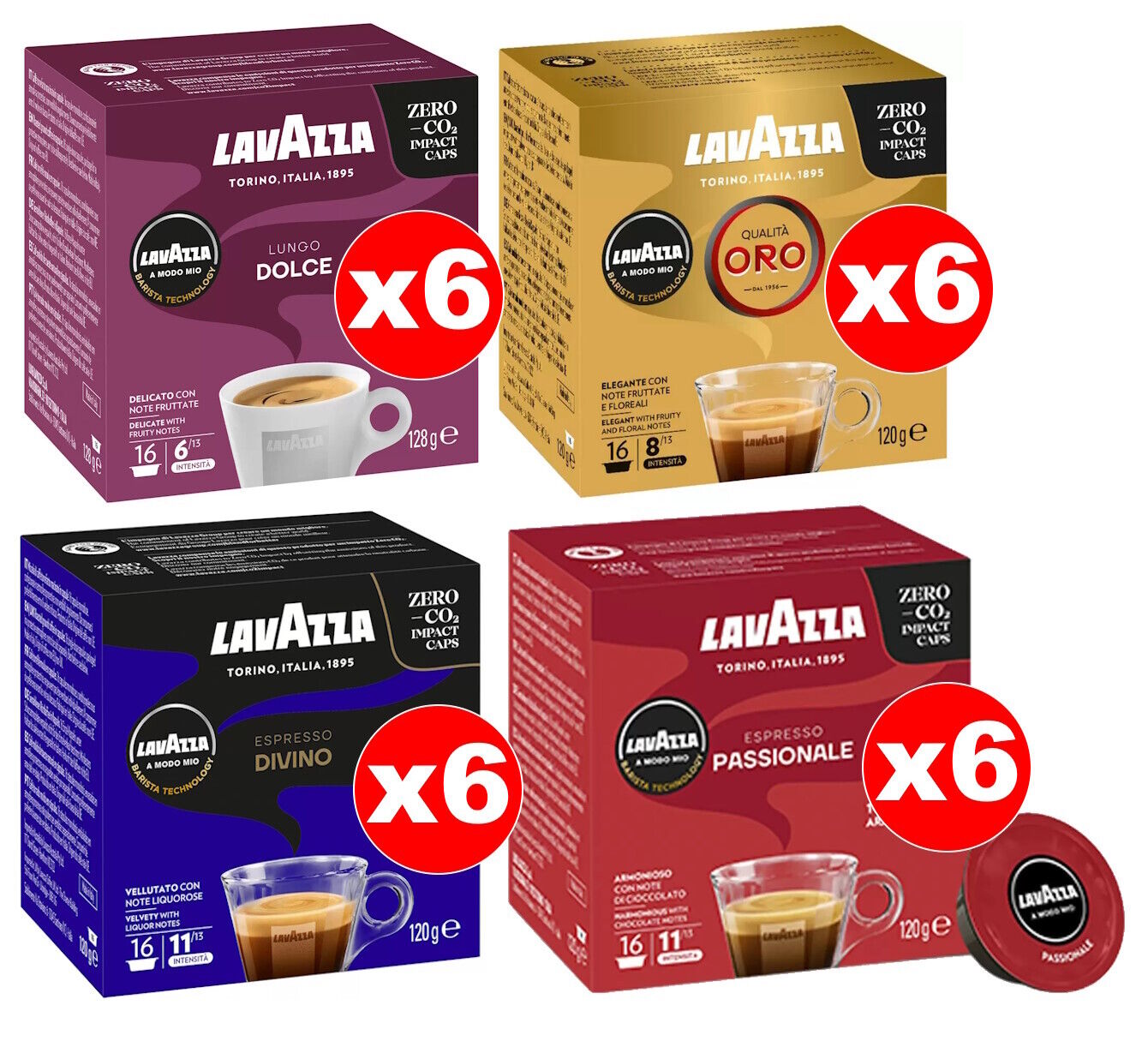 96 Capsules X Lavazza A Modo Mio Coffee Capsules Espresso Coffee Machine Pods
