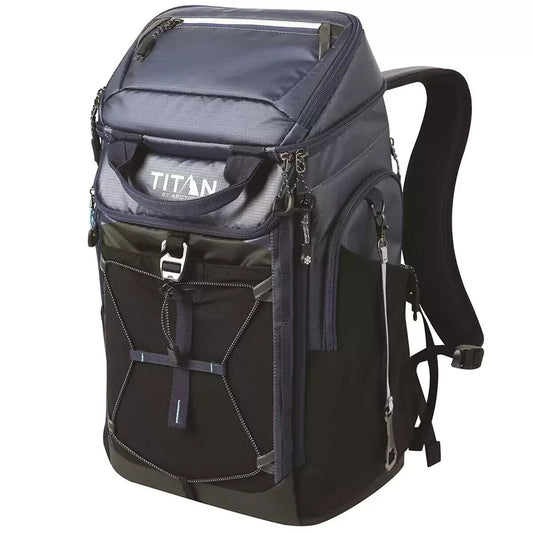 Titan by Arctic Zone 26 Can Backpack Cooler Navy