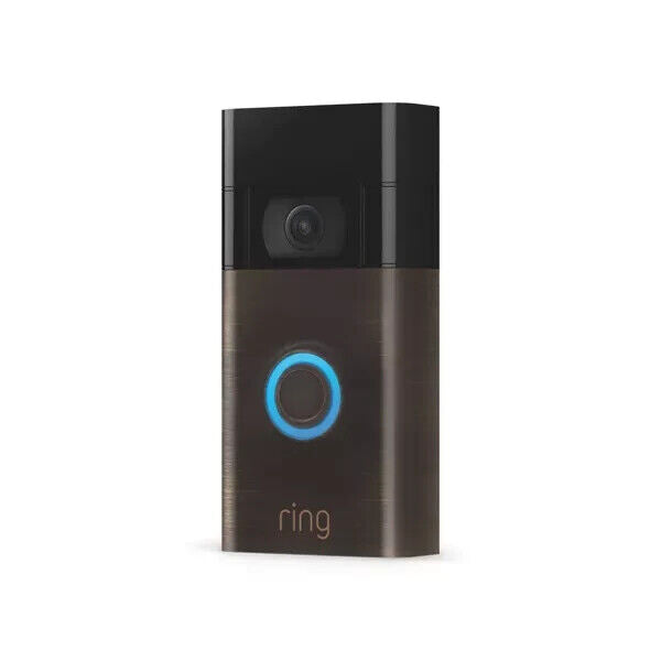 Ring Video Doorbell Second Generation Wi-Fi 1080p HD Camera Motion Detection