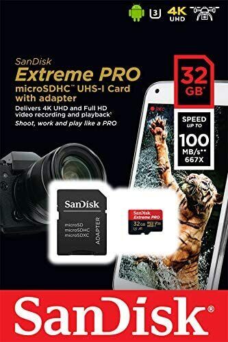 SanDisk Extreme Pro Micro SD 32GB 64GB 128GB 256GB SD Card 4K UHD A1 A2 U3 V30