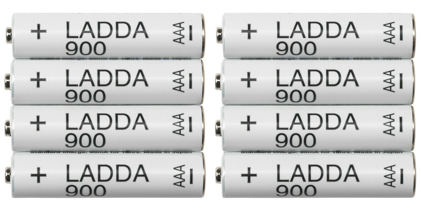 LADDA AAA & AA Rechargeable NiMH 500 900 1900 2450 mAh Batteries