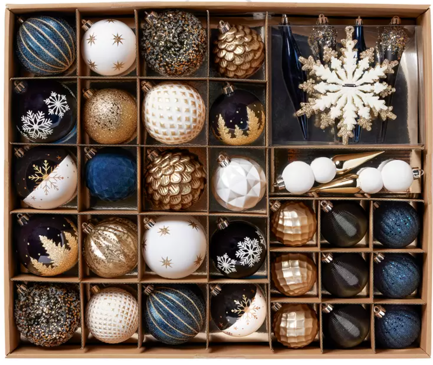 78 Piece Shatter Resistant Christmas Ornaments Set