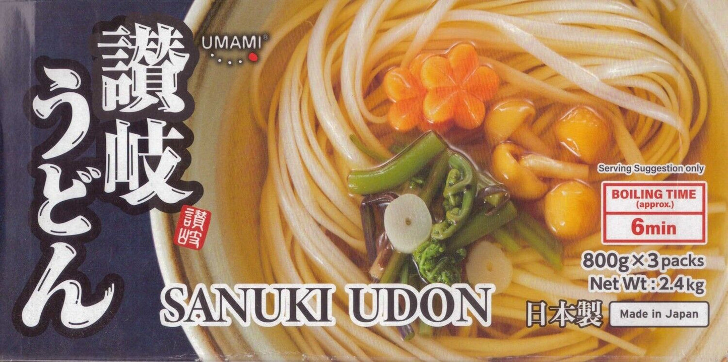 Umami Sanuki Udon 2.4kg (3x 800g) 24 Serve Made in Japan