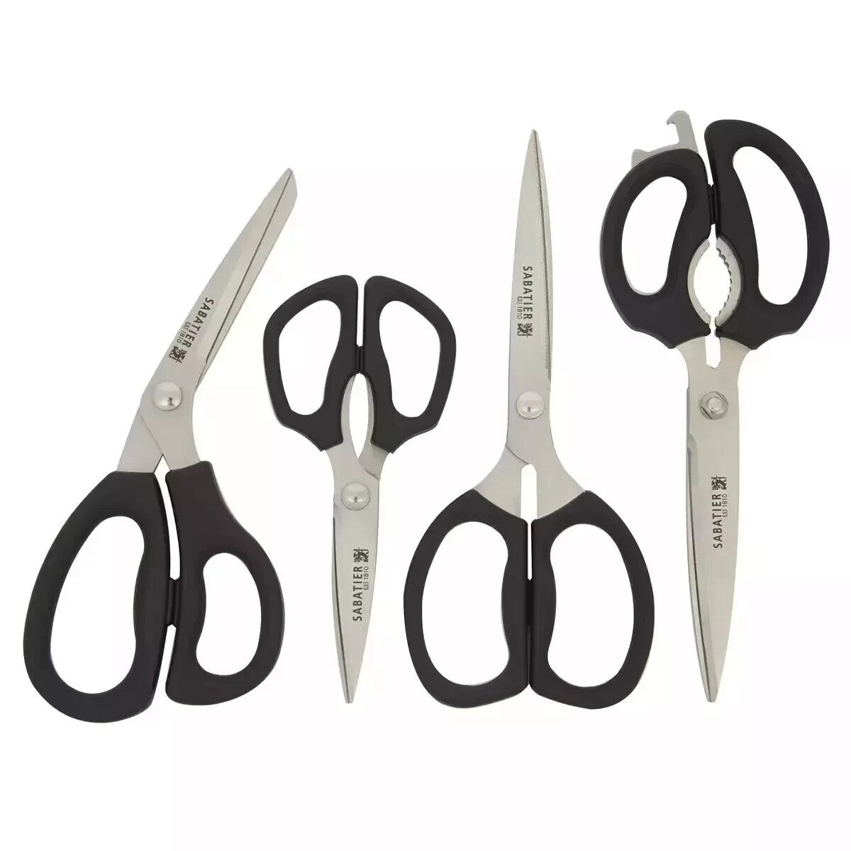 Sabatier Stainless Steel Shear Set 4Piece - White or Black