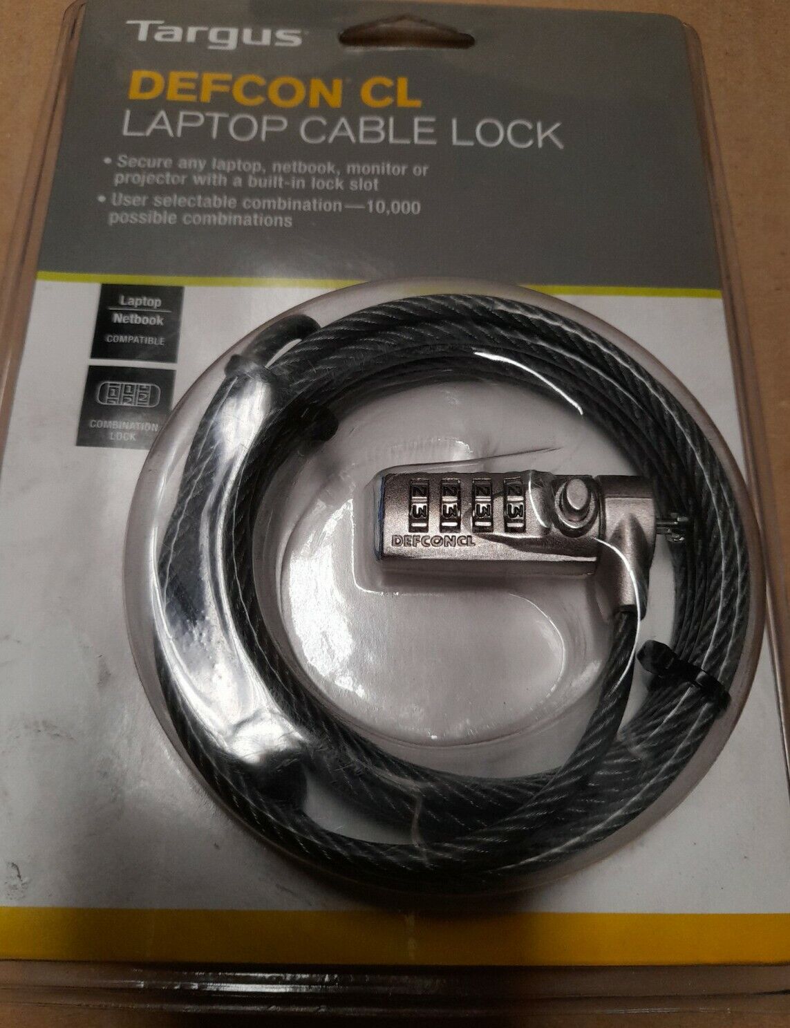 Targus Defcon CL Laptop Notebook Security Cable Lock