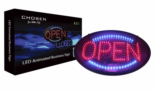Chosen LED 58 x 36cm Neon Open Close Shop Sign