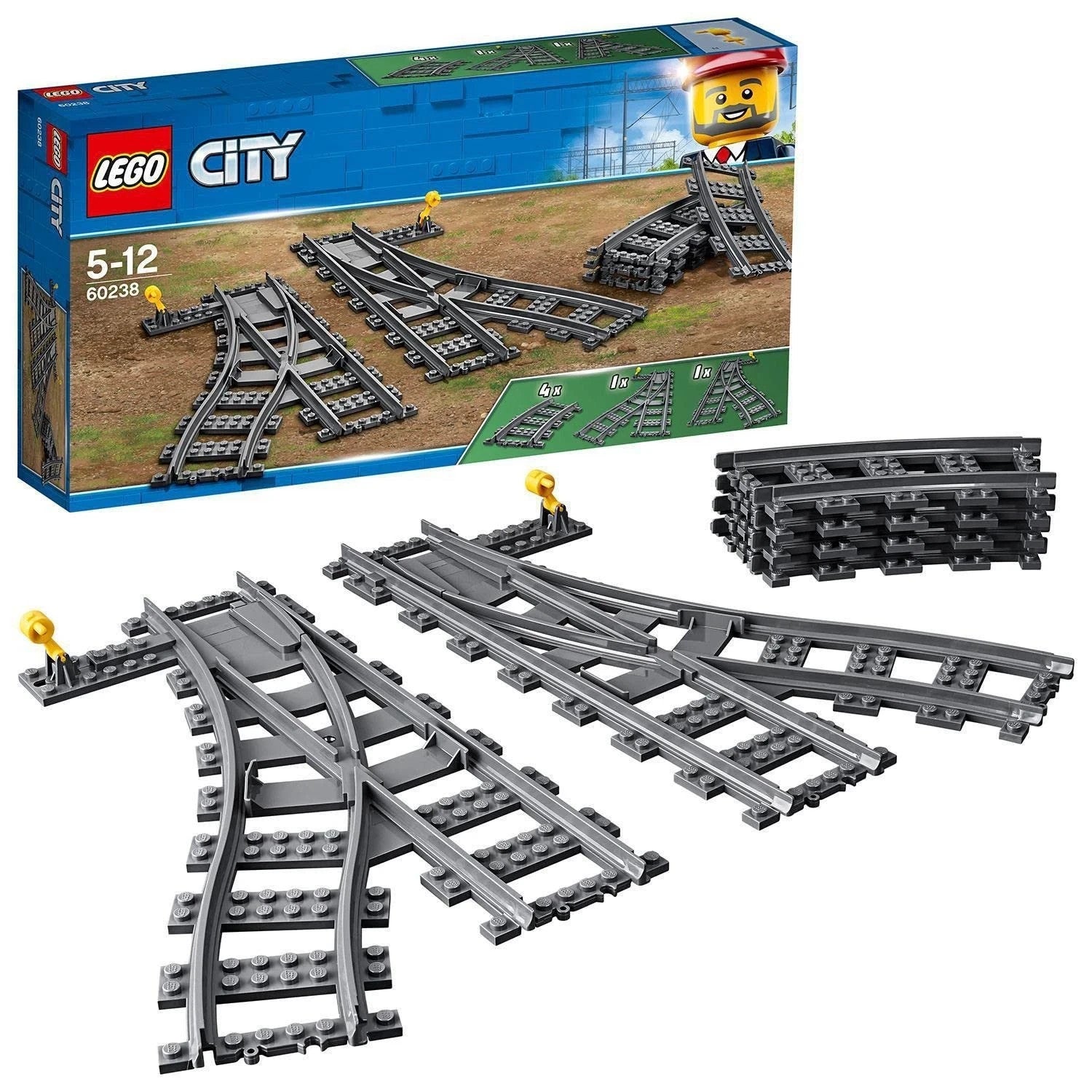 LEGO 60238 City Switch Tracks Cargo Train Track (Brand New Sealed)