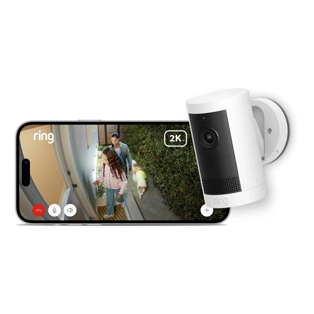 Ring Outdoor Security Camera Plus Battery - White 1 / 2 / 3 / 4 Pack