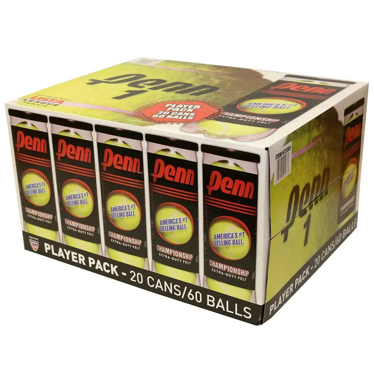 20x Cans (60x Balls) PENN CHAMPIONSHIP Tennis Balls Extra Duty Felt Brand New