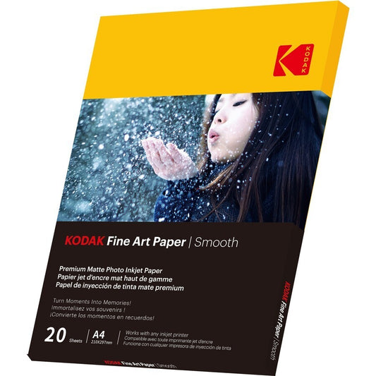 20 Sheets Kodak Fine Art Smooth Premium Matte 230gsm A4 Photo Paper