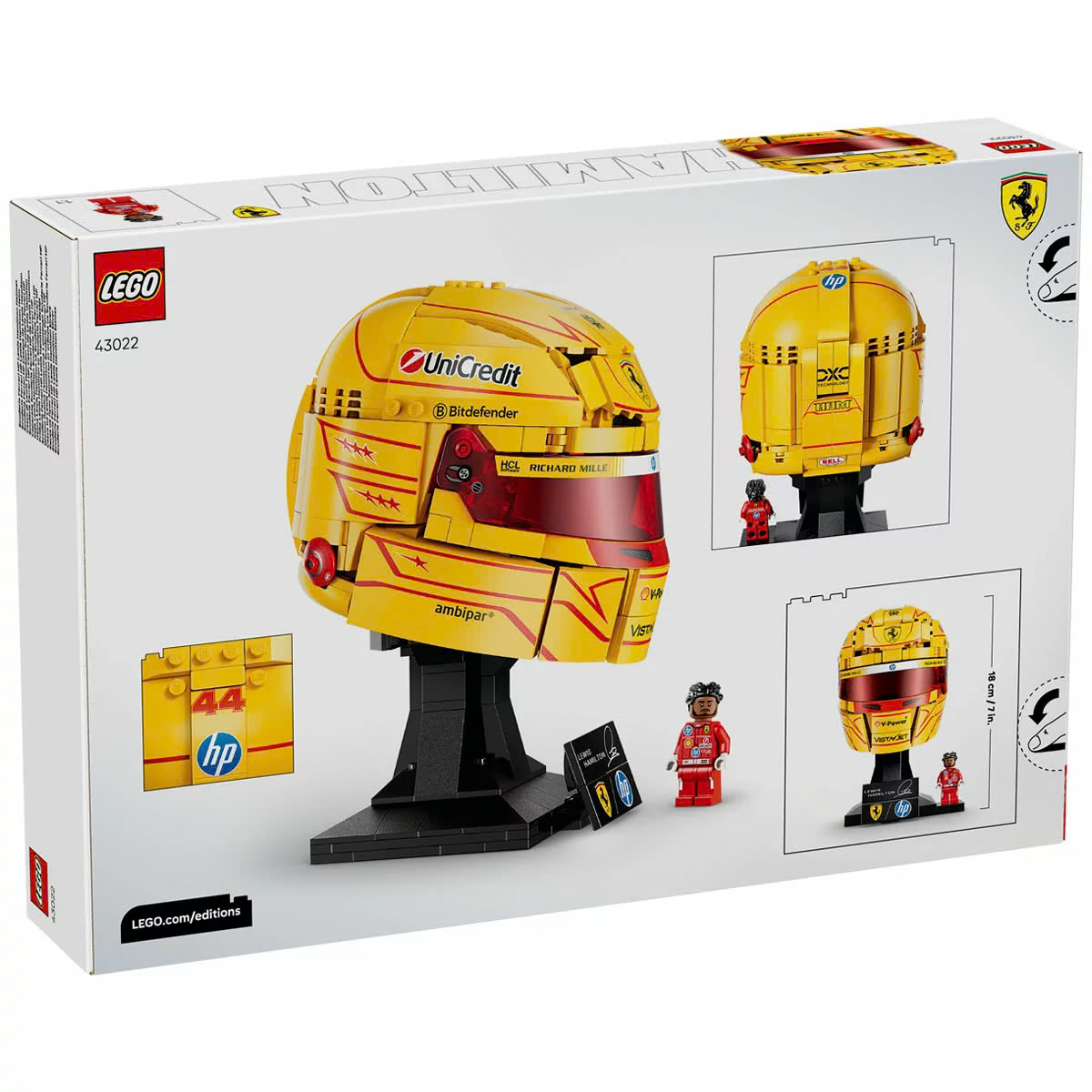 LEGO Editions: Scuderia Ferrari HP Lewis Hamilton Helmet (43022), LEGO Ideas,
