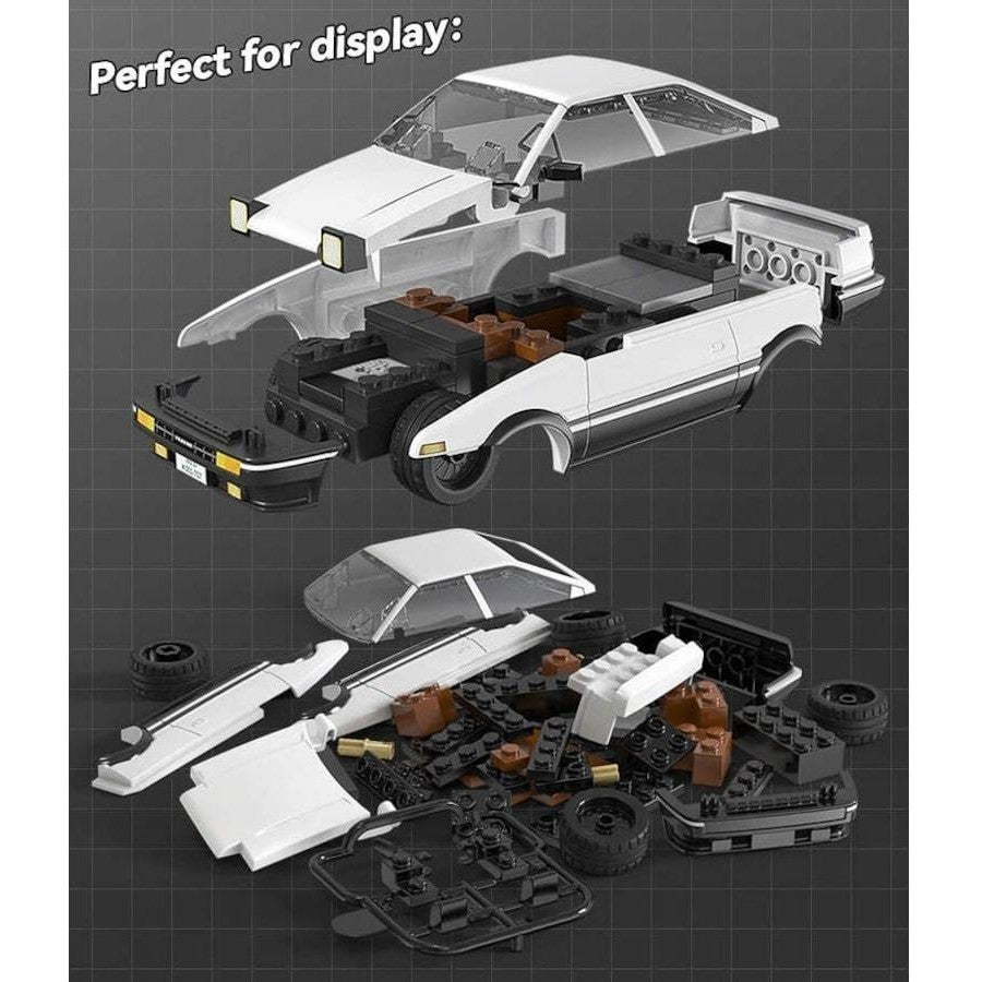 CaDA Initial D Toyota AE8 Trueno Brick Construction Kit Takumi Fujiwara Age 8+