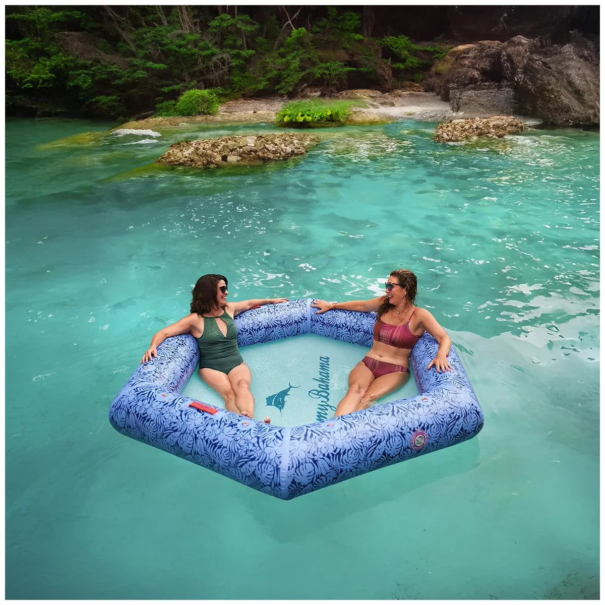 Tommy Bahama 2.44M Inflatable Water Hammock, Summer Swimming Pool and Beach Fun