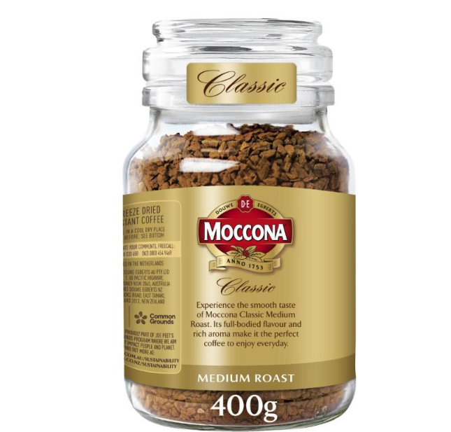 Moccona Classic Medium Roast Freeze Dried Instant Coffee 400g each 1Pk/2Pk