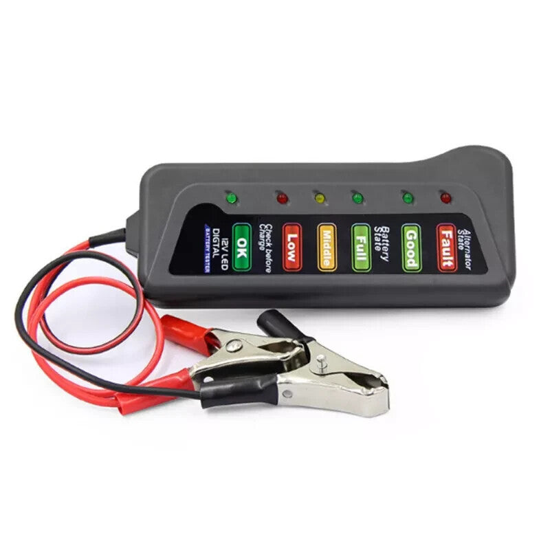 Car Battery Tester Automotive 12V Digital Testing Tool Voltage Analyzer Checker