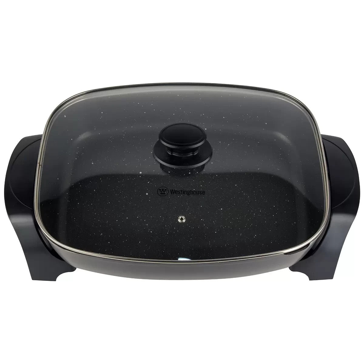 Westinghouse 2400W Non-Stick Electric Skillet Fry Pan w/ Glass Lid Cookware Grey