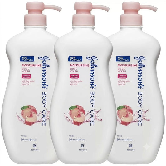 Johnson’s Body Wash 3 x 1L Value Pack – Shea Butter Vitamin E & Jojoba Oil