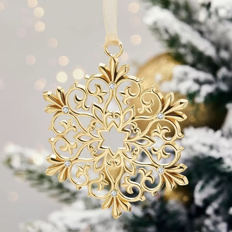 Mestige Luxury Christmas Tree Ornaments 5 Piece Swarovski Crystal Elements GOLD