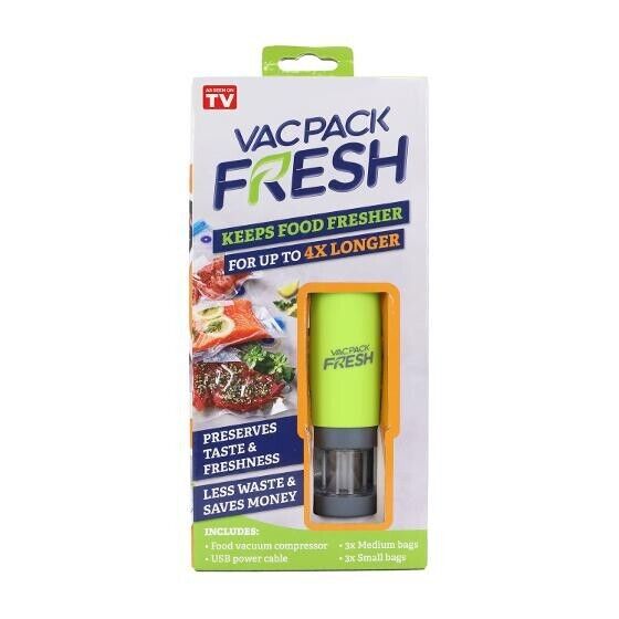 VAC PACK PAC FRESH As Seen On TV POWERFUL PORTABLE HANDHELD Food VACUUM Sealer