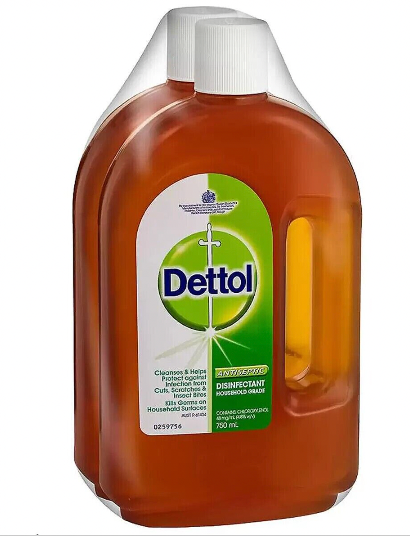 Dettol Antiseptic & Disinfectant Liquid 4 X 750ml Bathroom Kitchen Cupboard