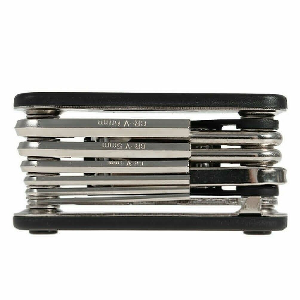 Mini 16In1 Cycling Bike Tool Tyre Repair Kit Bicycle Pump Wrench Set Tool w/ Bag