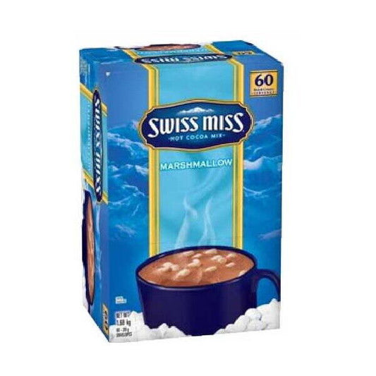 Swiss Miss Hot Cocoa Mix MARSHMALLOW 60 Sachets USA Made Rich & Creamy Chocolate