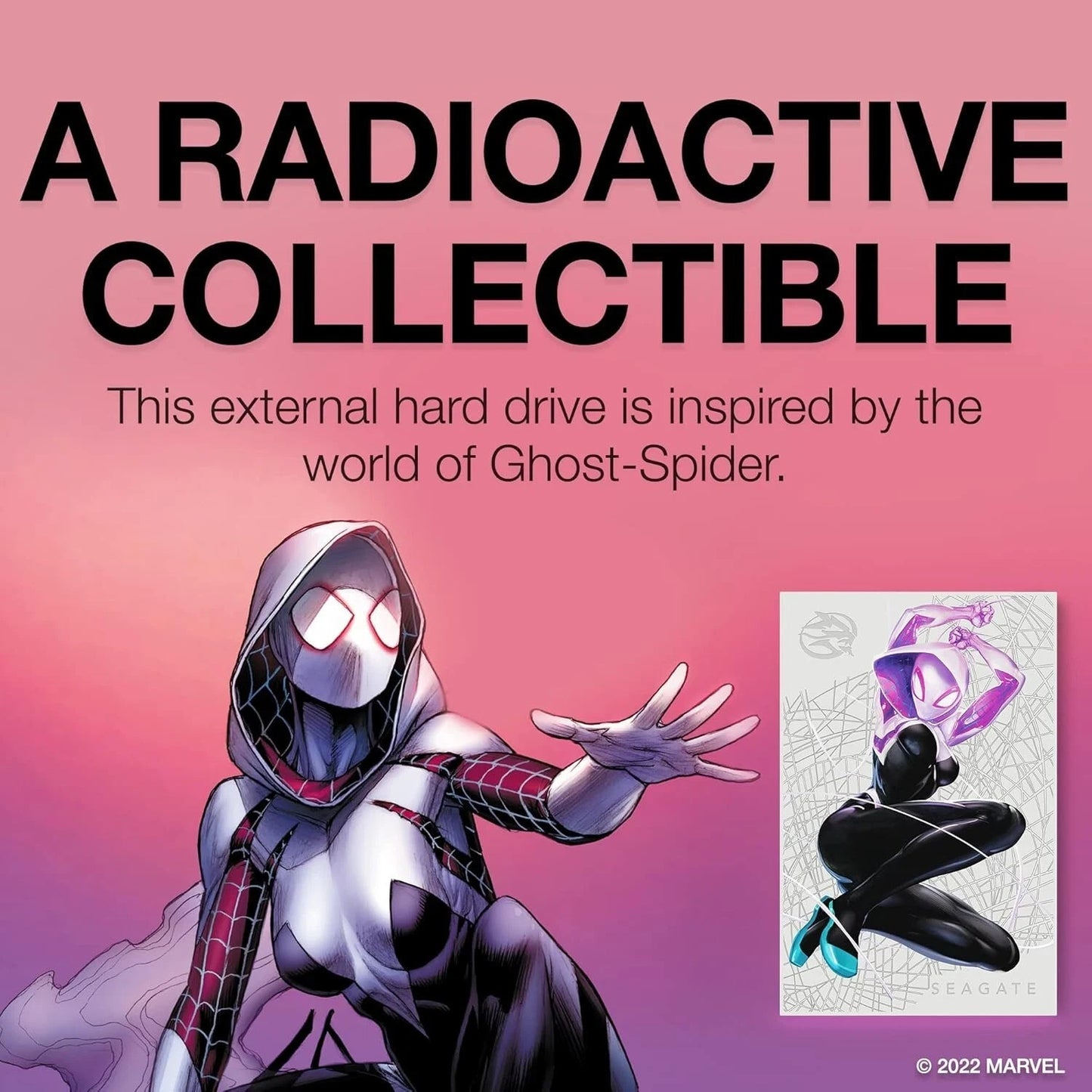 Seagate FireCuda External Gaming Hard Drive 2TB Portable HDD Marvel GhostSpider