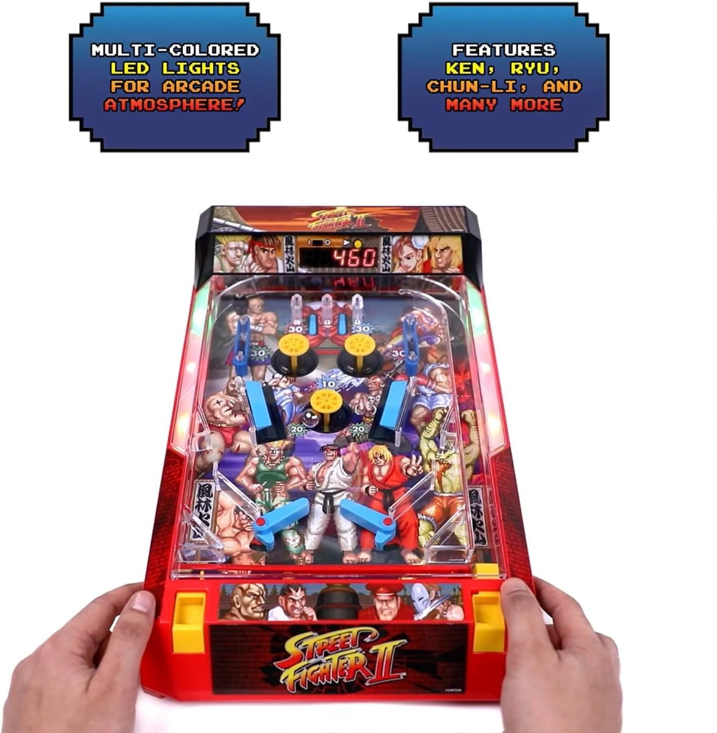 Electronic Arcade Pinball Game Capcom Street Figher 2 Edn Ages 6+ Years