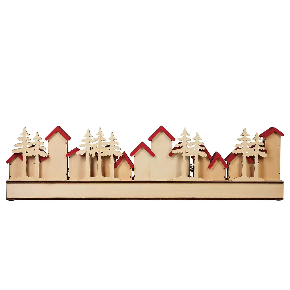 LED Wooden House Advent Calendar – Hand Finished Festive Countdown Village