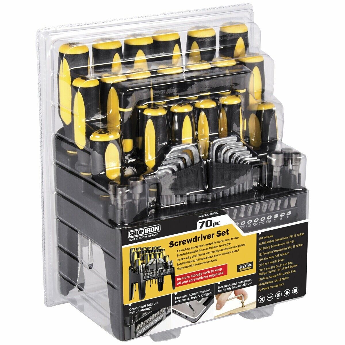 70 in 1 Magnetic Screwdriver Set Slotted Phillips Bit Hex Pozidriv Torx Key Bit