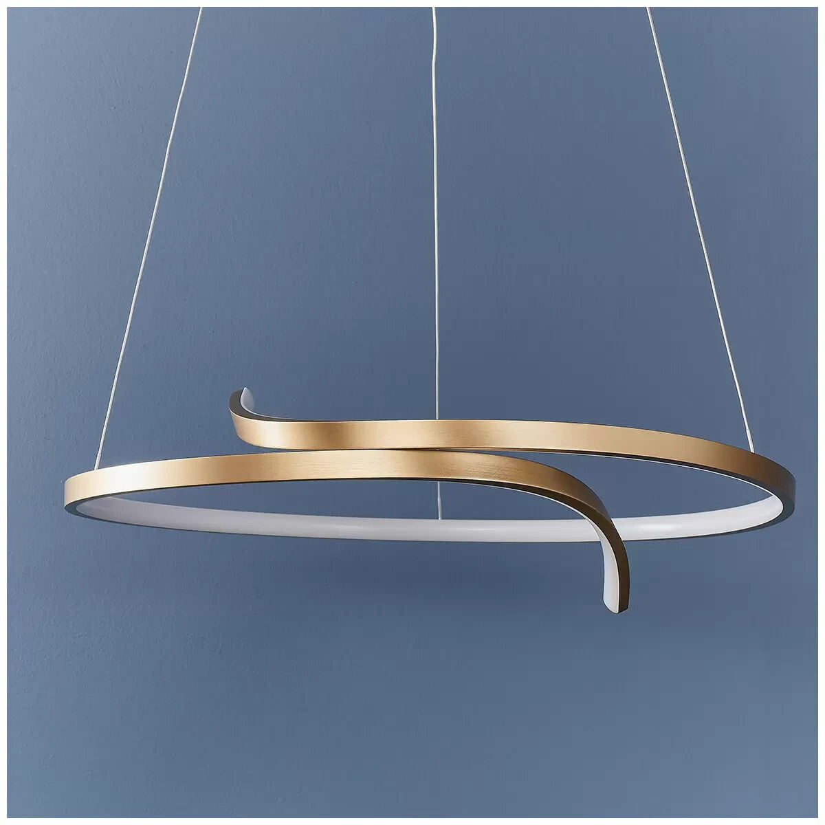 UK Hudson Living - Rafe LED Matte Brushed Gold Pendant Light