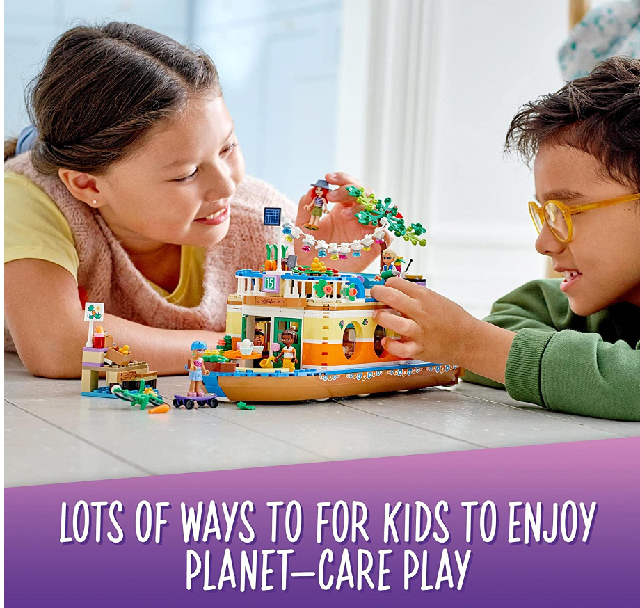 LEGO Friends Canal Houseboat 41702 Boat With Rooftop Garden & Stall, Bike