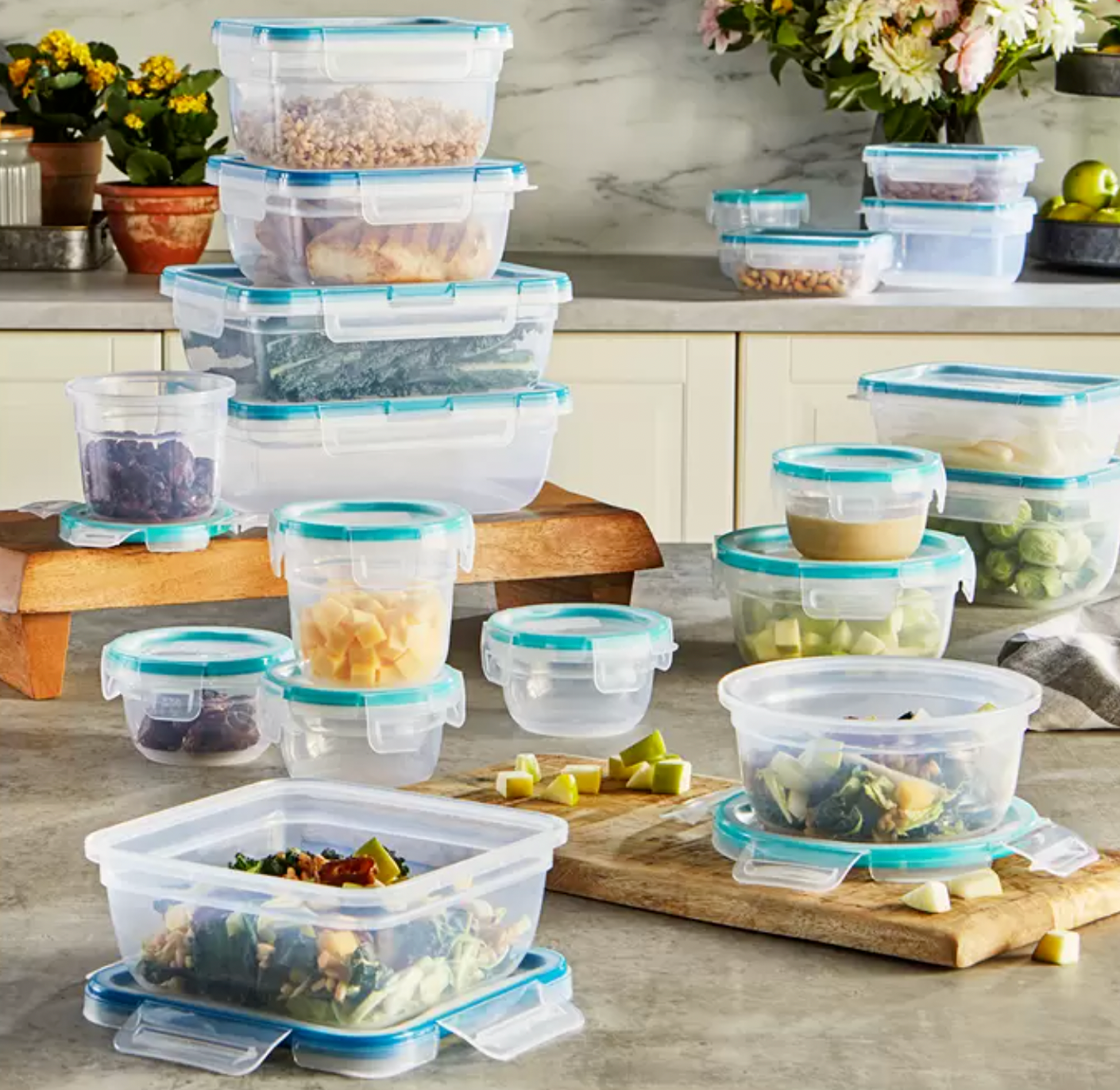 Snapware 38 Piece BPA Free Plastic Food Storage Set Made In USA