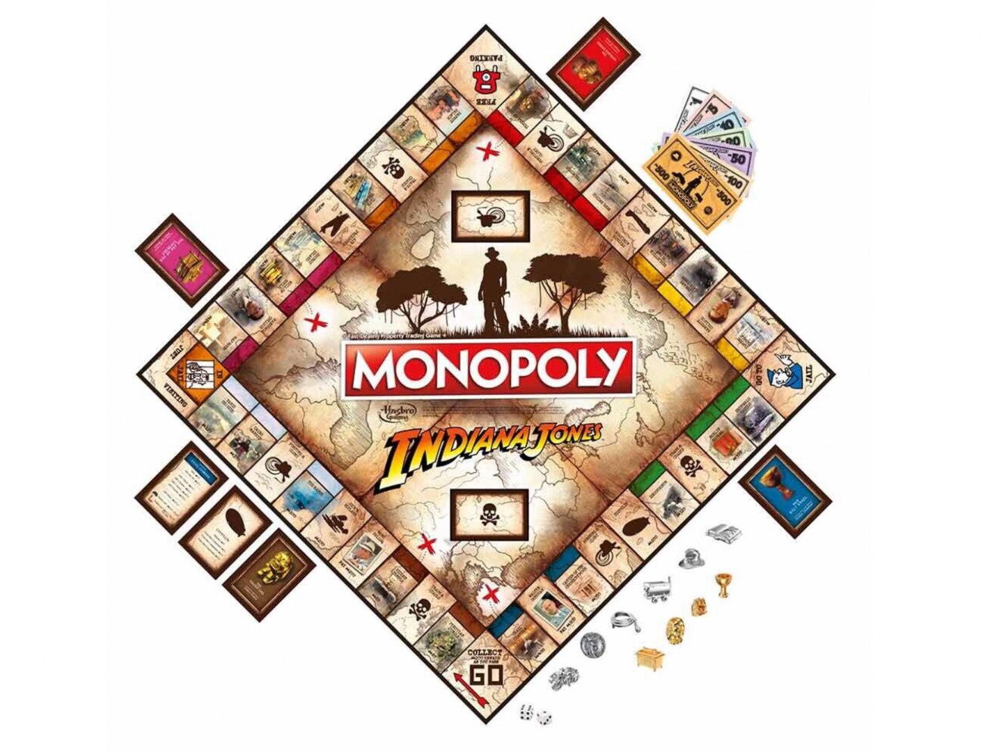 Monopoly Indiana Jones Edition Board Game Age 8+ 2-6 players