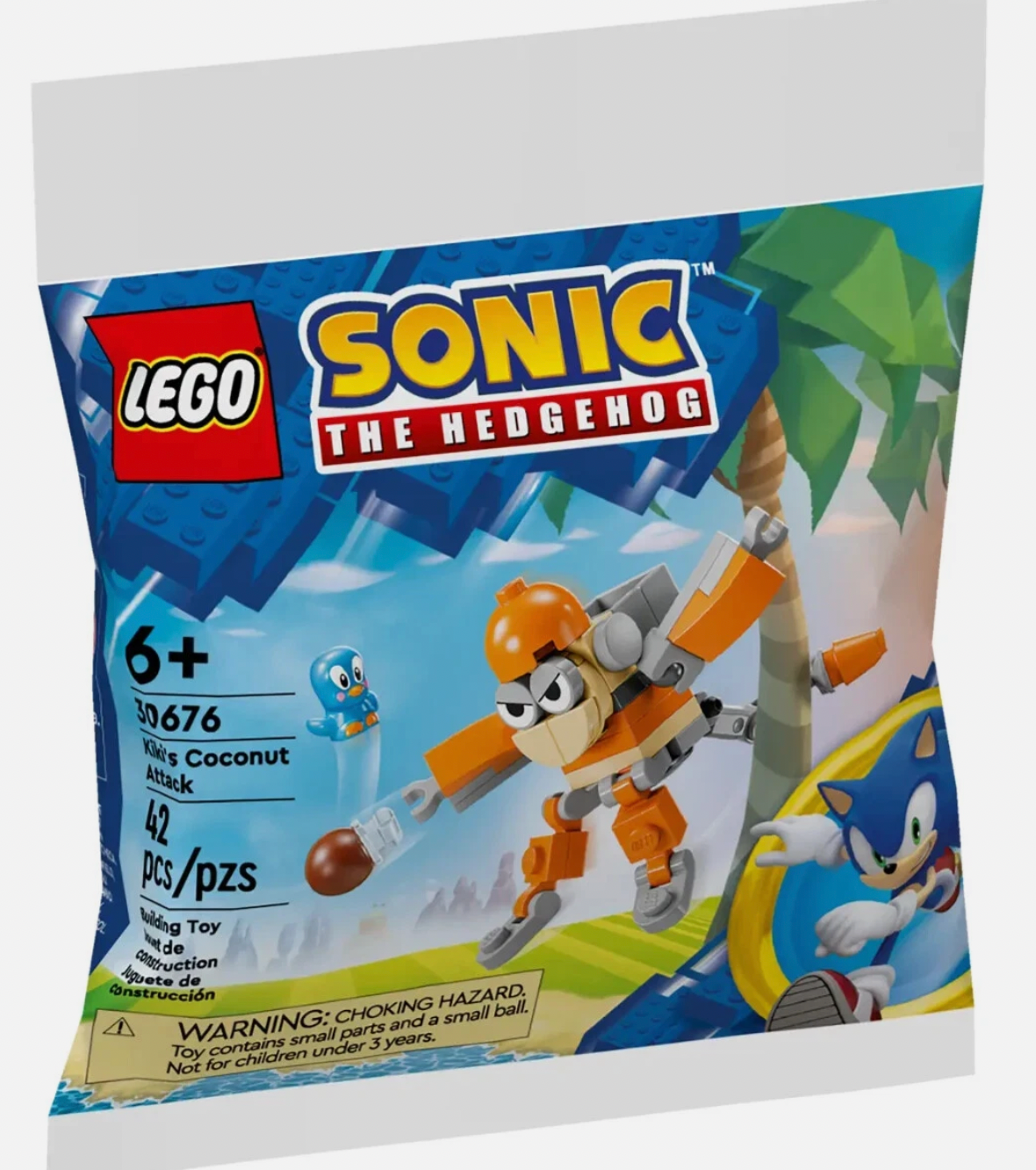 LEGO 30676 Sonic the Hedgehog Kiki's Coconut Attack Polybag Gamer Toy Gift