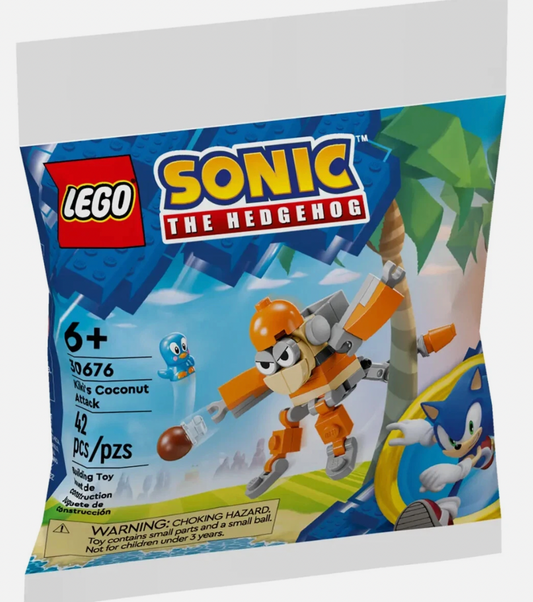 LEGO 30676 Sonic the Hedgehog Kiki's Coconut Attack Polybag Gamer Toy Gift