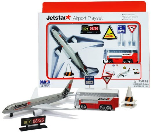 Jetstar Airplane Licensed 1:250 diecast metal Boeing 787 Airport Kids Playset