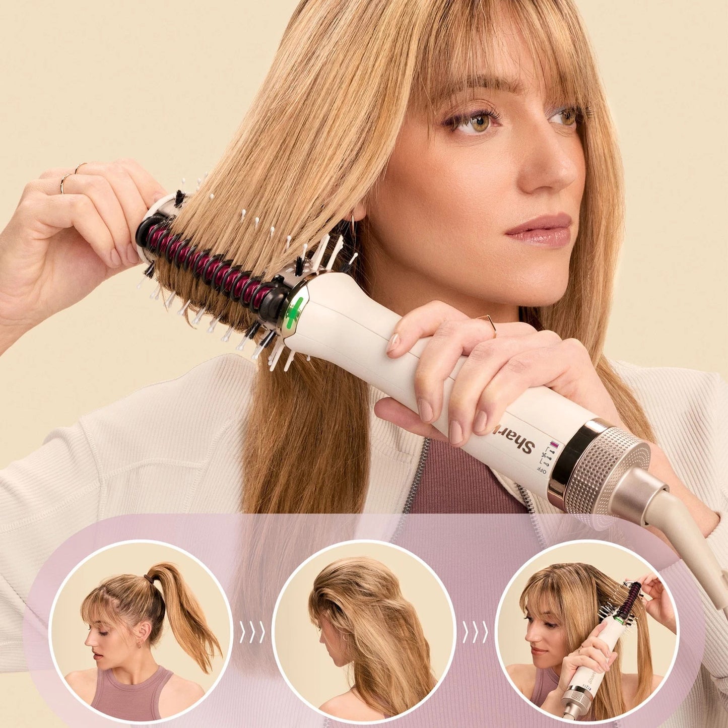 Shark SmoothStyle Heated Comb Straightener + Smoother HT202ANZ With Dry Wet Mode
