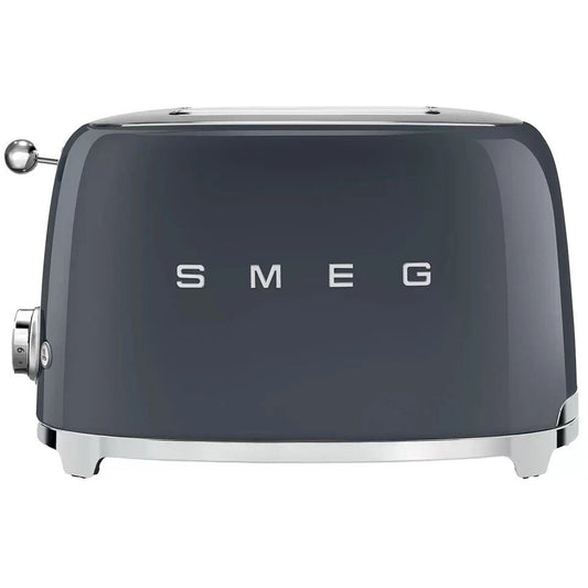 Smeg 50s Retro Style 2 Slice Toaster Slate Grey TSF01GRAU Black Kitchen Toasters