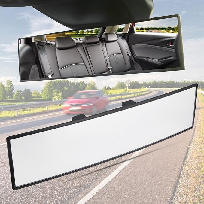 300mm Universal Auto Interior Rear View Mirror Clip-on Mirror for Car Truck