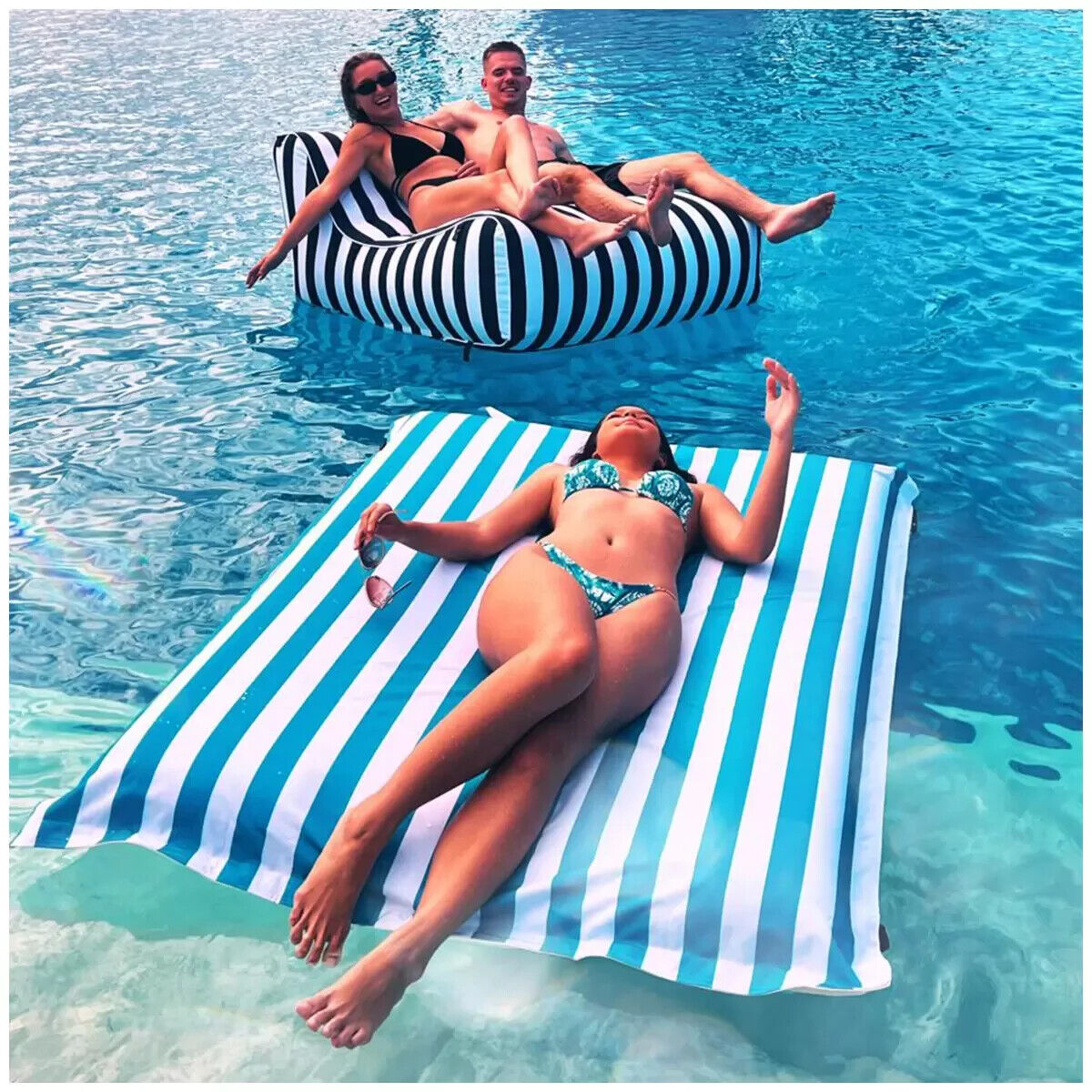 Acqua Boss Premium Luxe Pool Float Lounger Floating Pool Lounge Pool Pillow