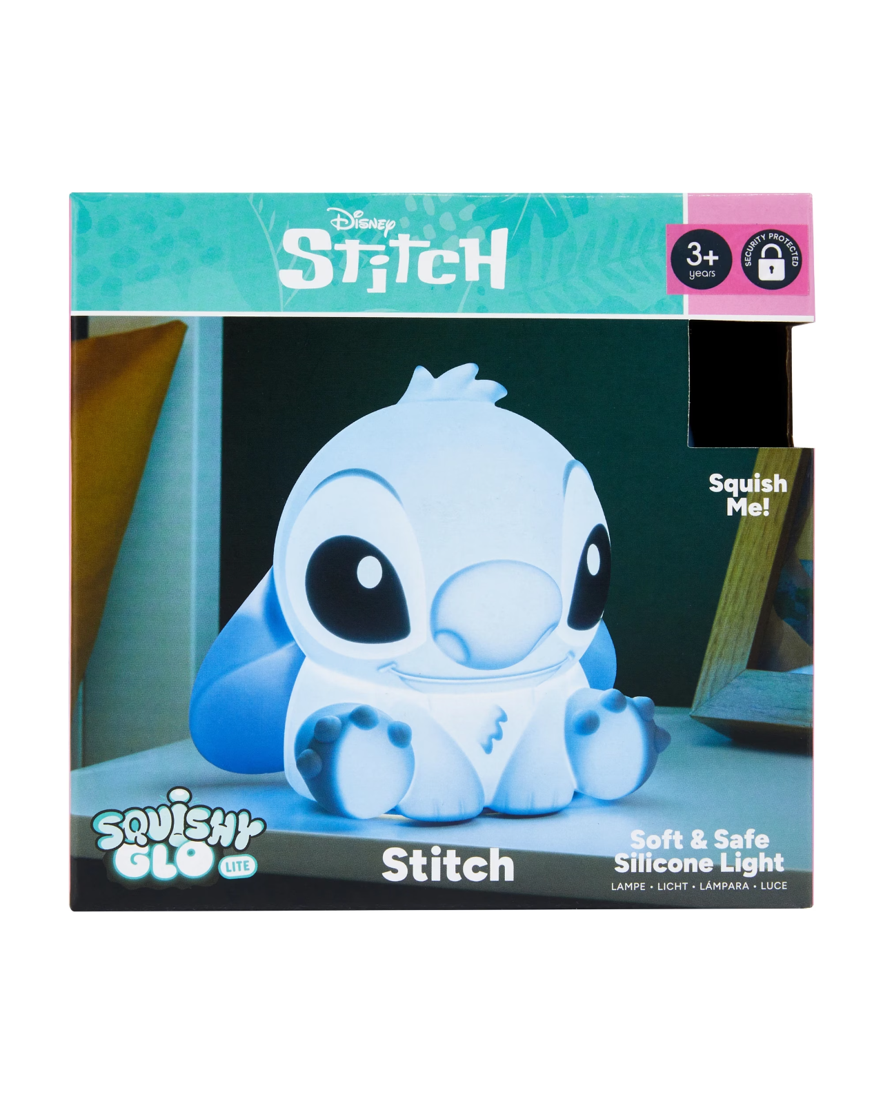 Disney Stitch Squishy Glow Lite Silicone Night Light Lamp Soft Glow Kids Bedroom