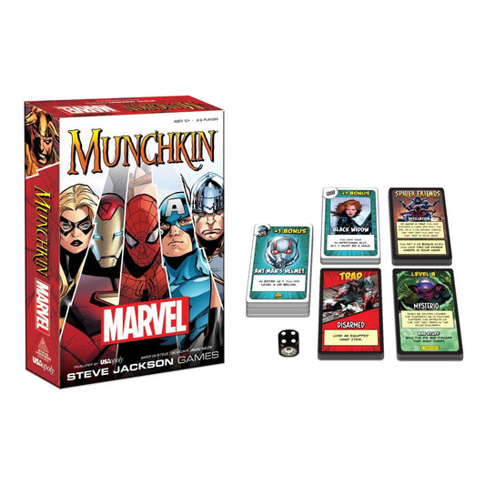 Marvel Munchkin Game Steve Jackson Games 2016 USAopoly Thor Spider-Man 3-6P